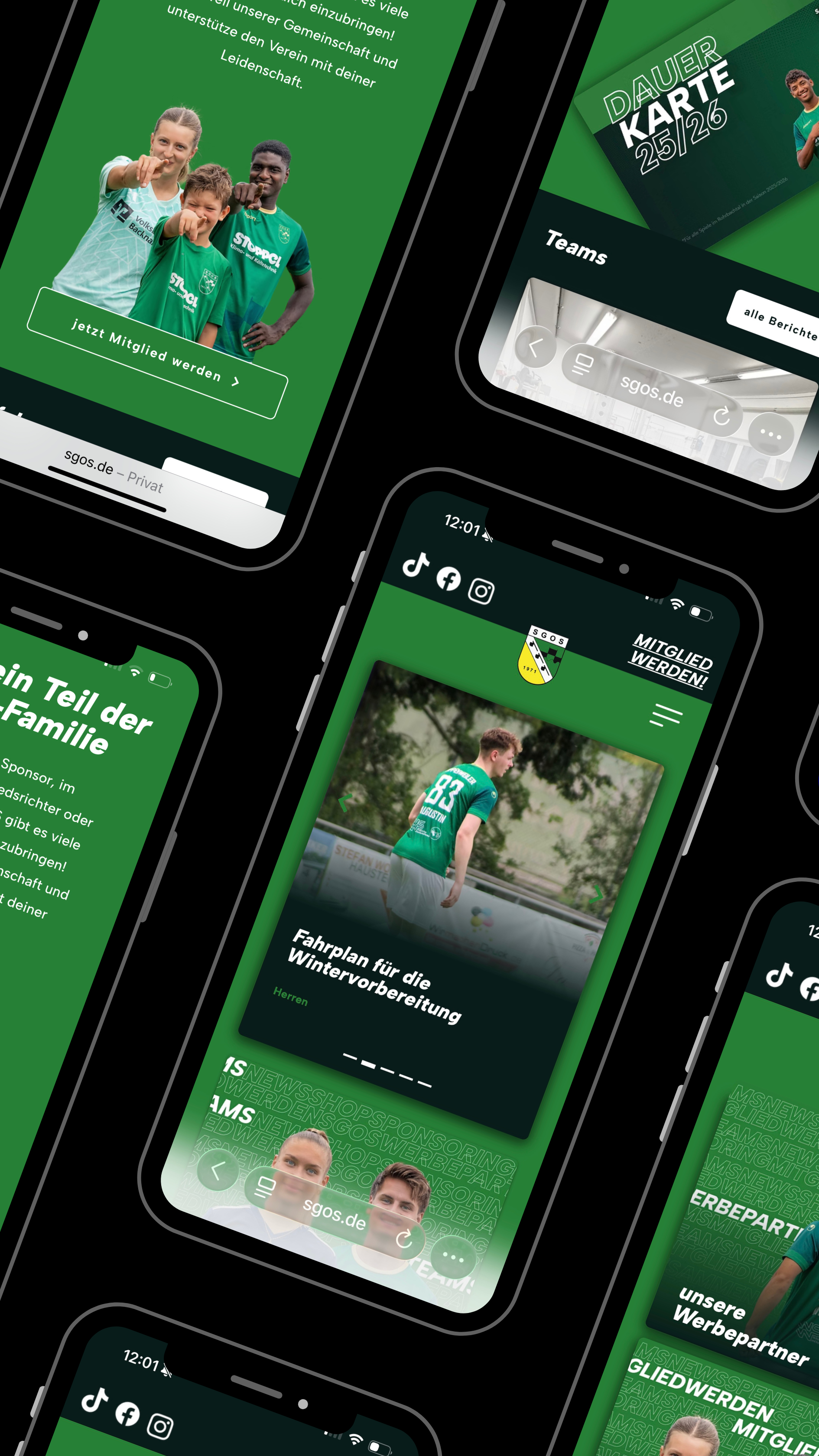 SGOS Website Mockup mehrere Screens