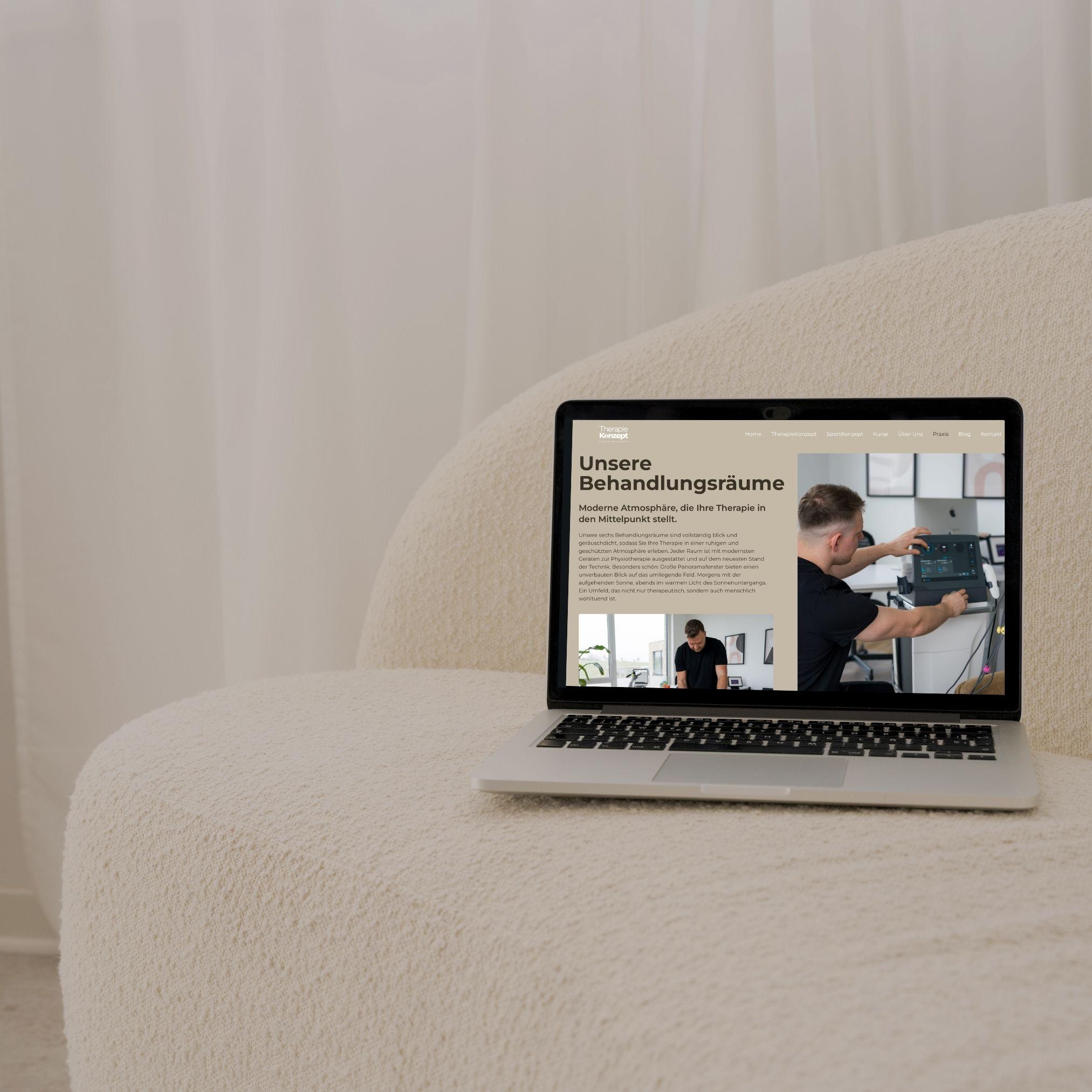 Website Mockup Therapie Konzept