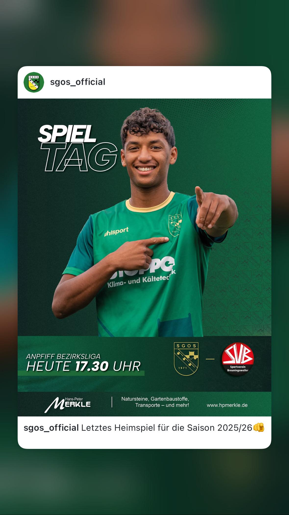 SGOS Spieltag Instagram