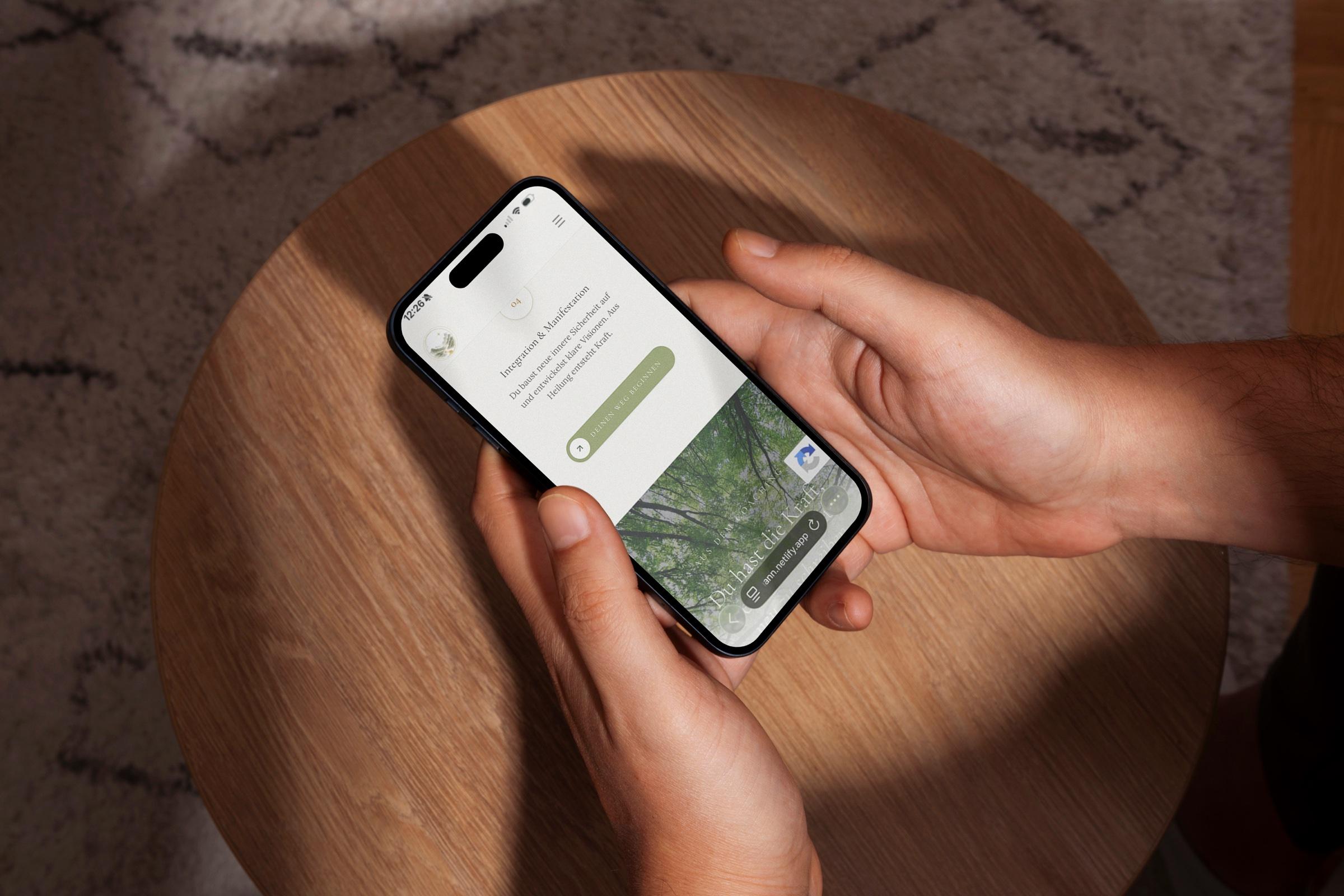 Website Katrin Eggermann Coaching auf dem Smartphone